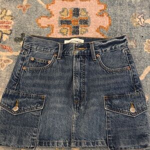 Aritzia Denim Mini Skirt - Blue